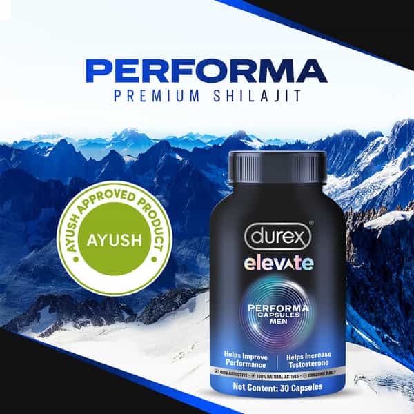 Durex Elevate Performa Shilajit Capsules For Men Bottle Of 30