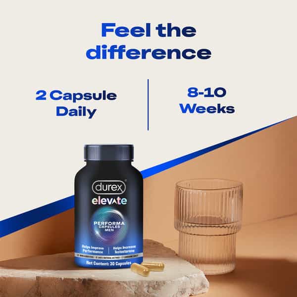 Durex Elevate Performa Shilajit Capsules For Men Bottle Of 30