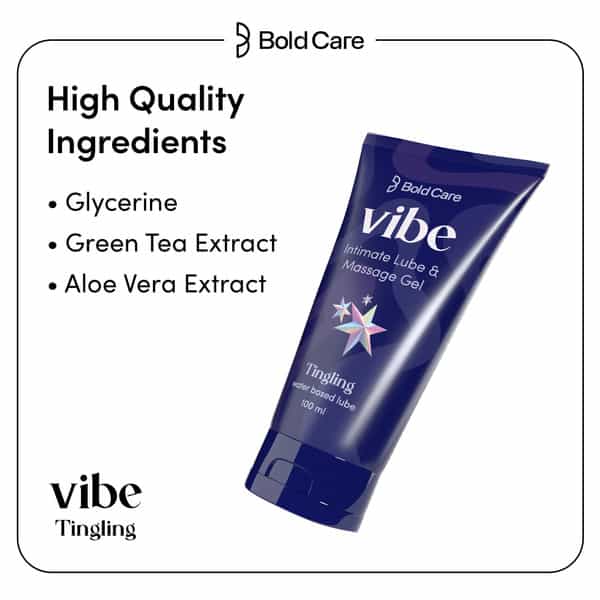 Bold Care Vibe Tingling - Natural Personal Lubricant For Men And Women - Water Based Lube - 100 Ml