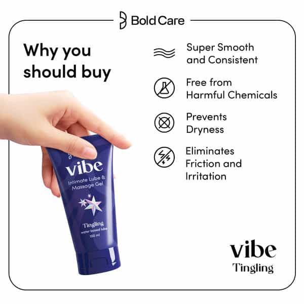 Bold Care Vibe Tingling - Natural Personal Lubricant For Men And Women - Water Based Lube - 100 Ml