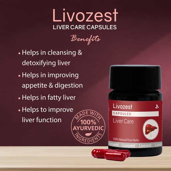 Livozest Capsules 10 Caps | Liver Health Supplement | Detox Liver (Pack Of 1)