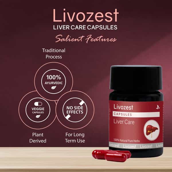 Livozest Capsules 10 Caps | Liver Health Supplement | Detox Liver (Pack Of 1)