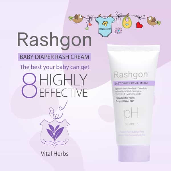Rashgon Baby Diaper Rash Cream 50 Gm | With Calendula & Witch Hazel (Pack Of 2)