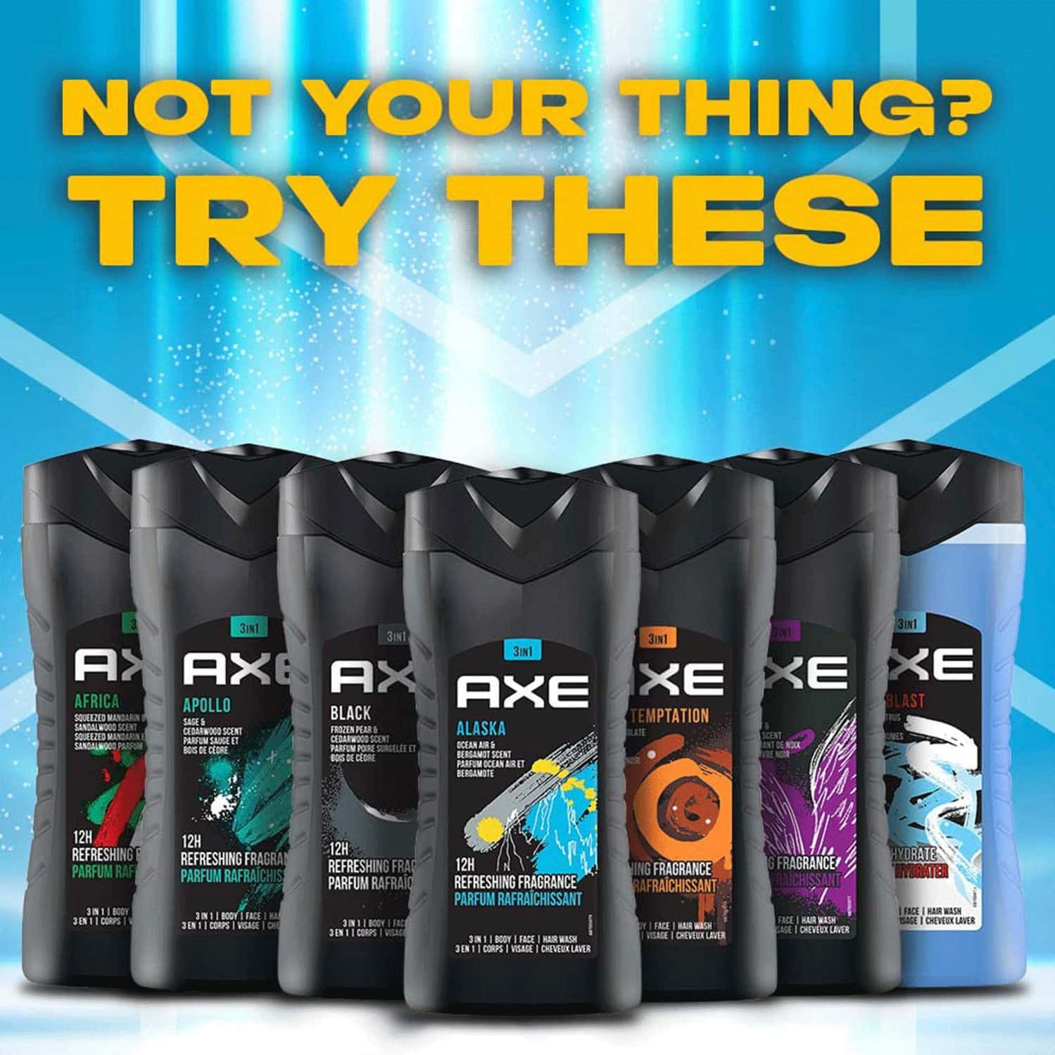 Buy AXE ALASKA 3 IN 1 BODY, FACE & HAIR WASH FOR MEN, LONGLASTING