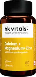 Hk Vitals Calcium Magnesium & Zinc (60 Tablets) | With Vitamin D3 | Calcium Supplement