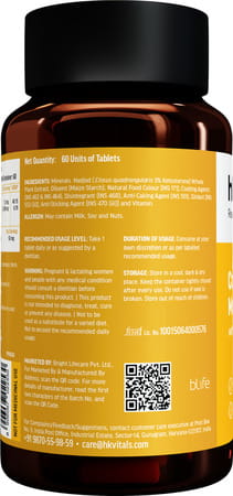 Hk Vitals Calcium Magnesium & Zinc (60 Tablets) | With Vitamin D3 | Calcium Supplement