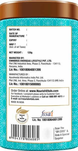 Nourishvitals Almond Cookies Heavenly Bites Source Of Protein Genius Snack 120G X Pack Of 2