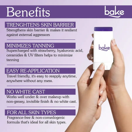 Bake De-Tan Sunscreen Stick Spf 70 Pa++++ With Kojic & Arbutin (20g)
