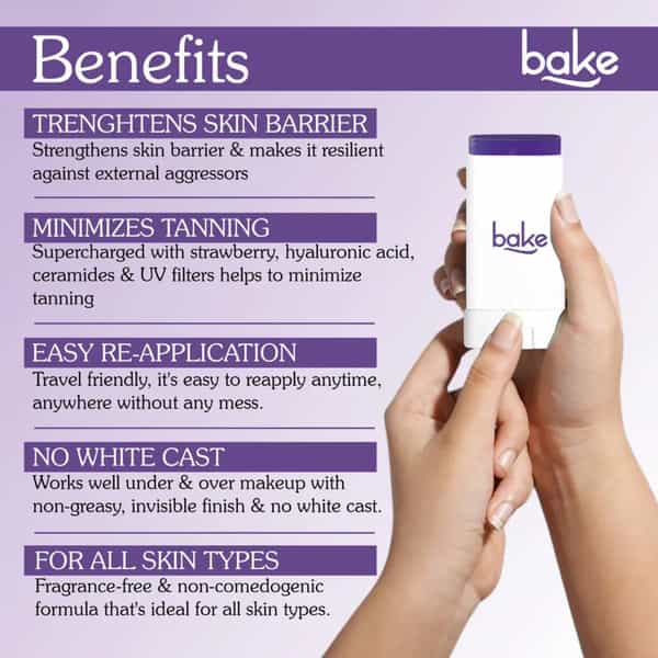 Bake De-Tan Sunscreen Stick Spf 70 Pa++++ With Kojic & Arbutin (20G)