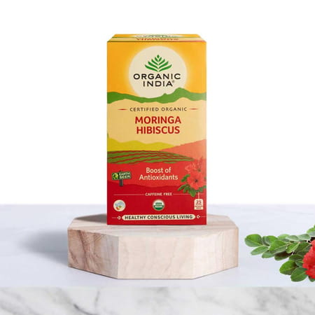 Organic India Moringa Hibiscus Tea | 25 Tea Bag