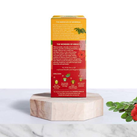 Organic India Moringa Hibiscus Tea | 25 Tea Bag