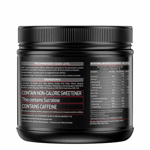 Muscleblaze Pre Workout 200 Xtreme (Tangy Orange | 30 Servings | 200G)