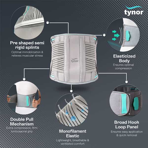 Tynor Cure Lumbo Sacral Belt Small (70-85Cm) 1N