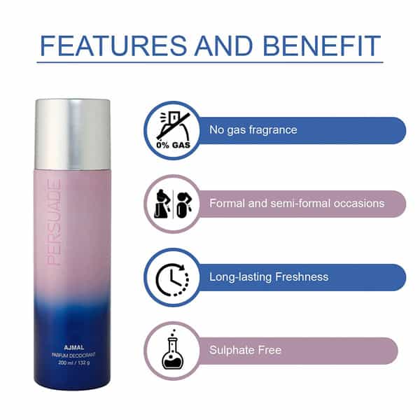 Ajmal Wisal For Women And Persuade For Men & Women Each 200Ml (Total 400Ml)
