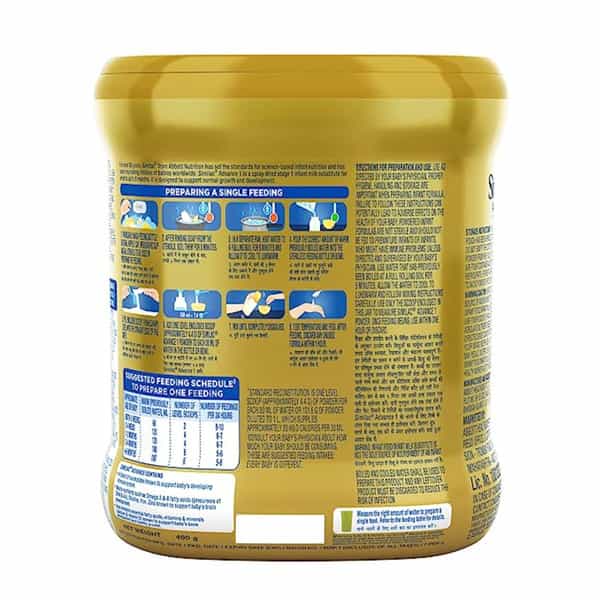 Similac Advance Stage 1 | Infant Formula |Upto 6 Months | Jar 400 Gm