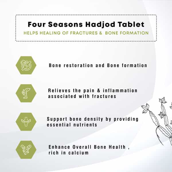 Four Seasons Hadjod Tablets - 60 Tabs | Bone & Joint Wellness