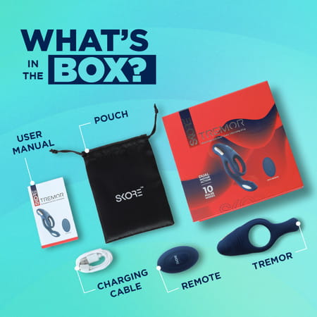 Skore Tremor - Dual Motor Vibrating Ring With Ball Strap
