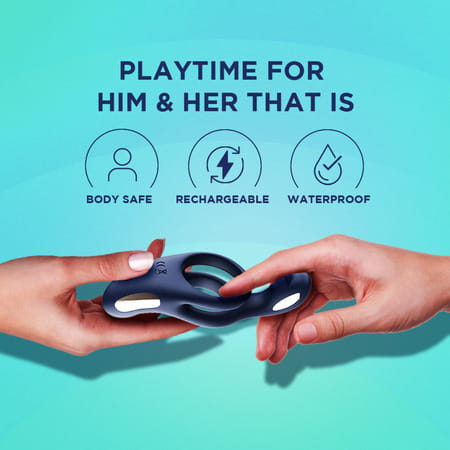 Skore Tremor - Dual Motor Vibrating Ring With Ball Strap