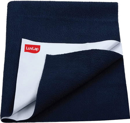 Luvlap Instadry Extra Absorbent Dry Sheet Bed Protector Navy Blue 0m Medium 70x100cm