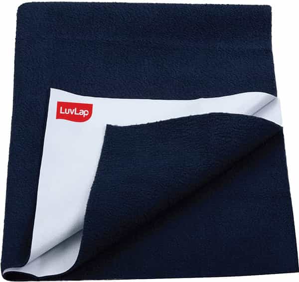 Luvlap Instadry Extra Absorbent Dry Sheet Bed Protector Navy Blue 0M Medium 70X100cm