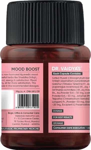 Dr. Vaidya's Mood Boost-30 Capsule - Pack Of 1