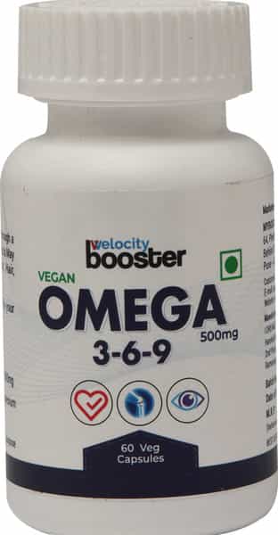 Welocity Booster's Omega 3-6-9- Vegan Supports Heart Health Improves Bone Joint.