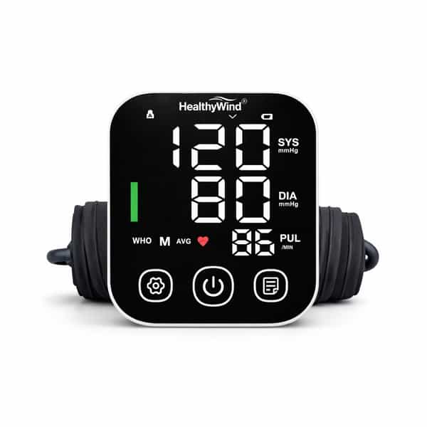 Healthy Wind Rechargeable Blood Pressure Monitor | Adjustable Arm Cuff | Comfortable Fit
