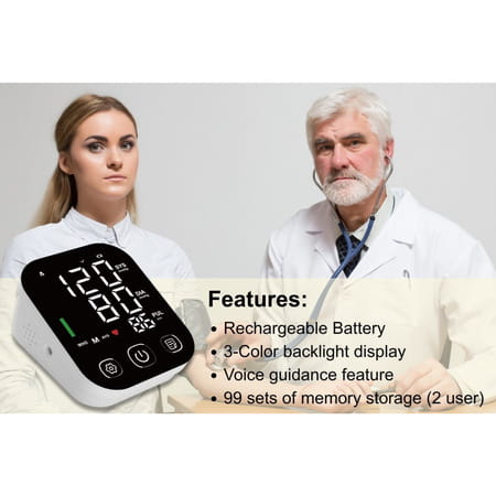 Healthy Wind Rechargeable Blood Pressure Monitor | Adjustable Arm Cuff | Comfortable Fit