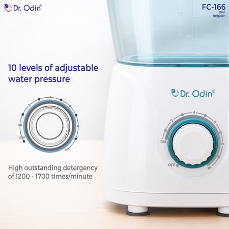 Dr. Odin Fc 166 Oral Irrigator | Teeth Cleaning & Flossing | 10 Pressure Settings | 600Ml Storage