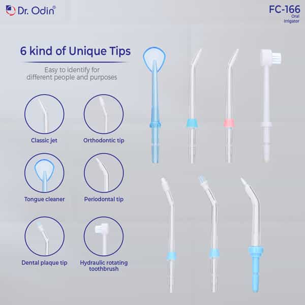 Dr. Odin Fc 166 Oral Irrigator | Teeth Cleaning & Flossing | 10 Pressure Settings | 600Ml Storage