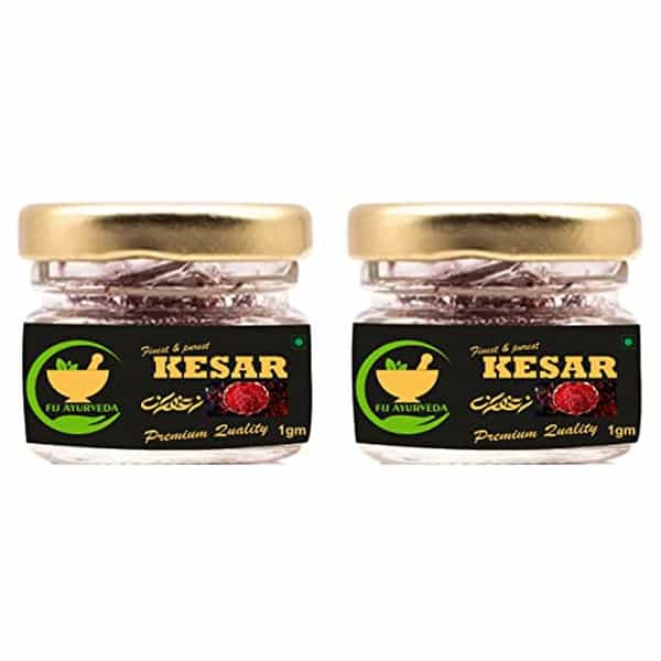 Fij Ayurveda Saffron Thread Kesar - 2Gm (Combo Pack)