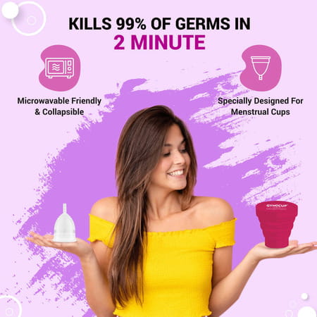 Gynocup Collapsible Silicone Menstrual Cup Sterilizer (Multicolor)