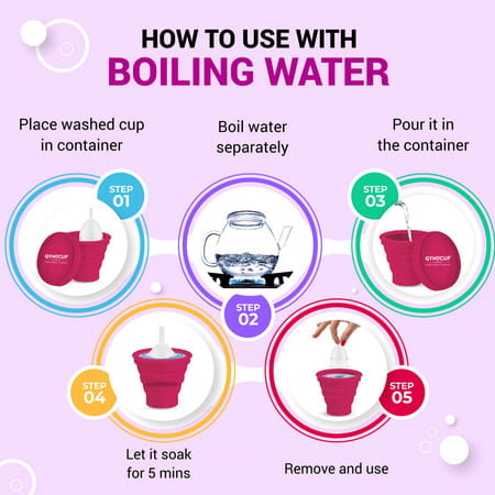 Gynocup Collapsible Silicone Menstrual Cup Sterilizer (Multicolor)