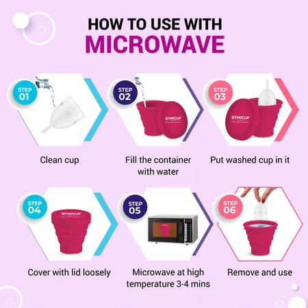Gynocup Collapsible Silicone Menstrual Cup Sterilizer (Multicolor)