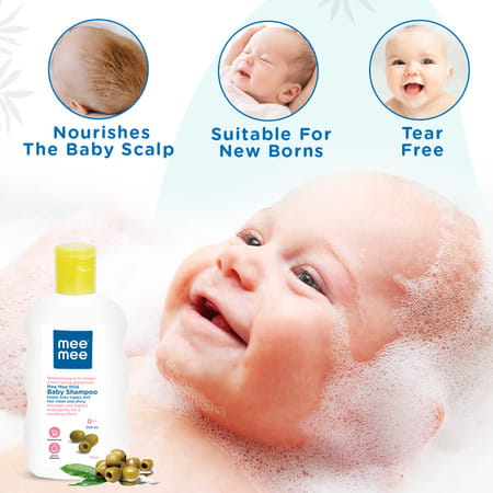 Meemee Baby Shampoo Fruit Extracts | Dermatological Tested | No Hypoallergenic | Tear Free (200 Ml)