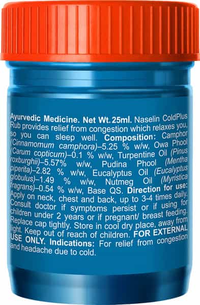 Naselin Coldplus Rub - 25Gm (Pack Of 4)
