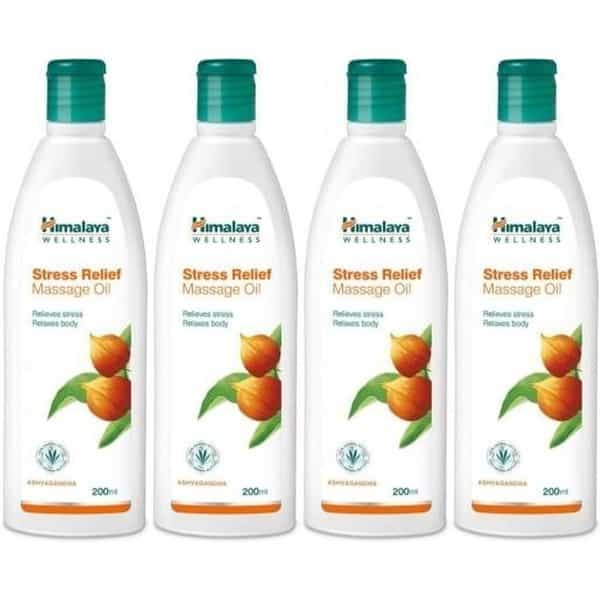 Himalaya Stress Relief Massage Oil | 200 Ml | Pack Of 4