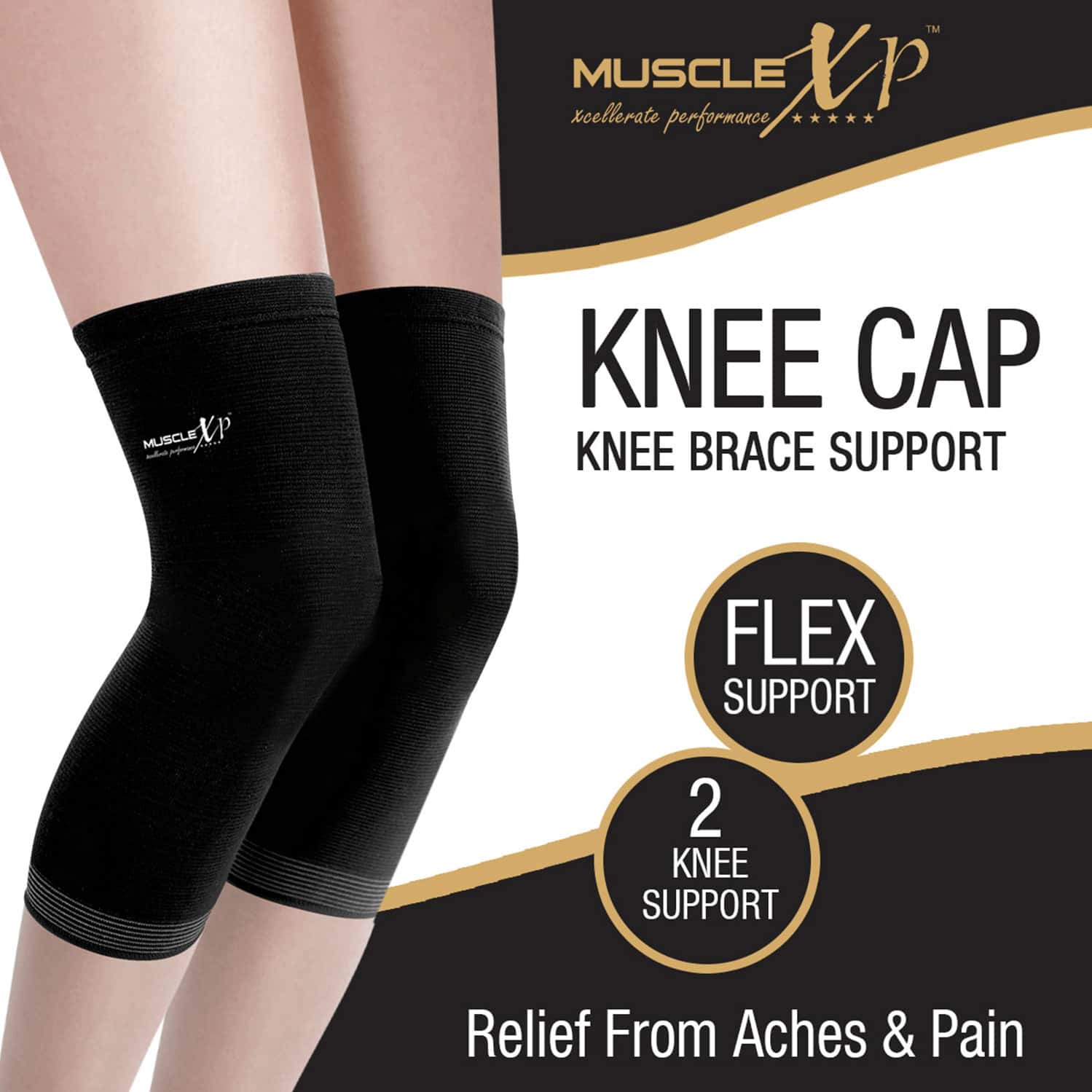 Buy MUSCLEXP DRFITNESS+ KNEE CAP & BRACE KNEE COMPRESSION SUPPORT KNEE