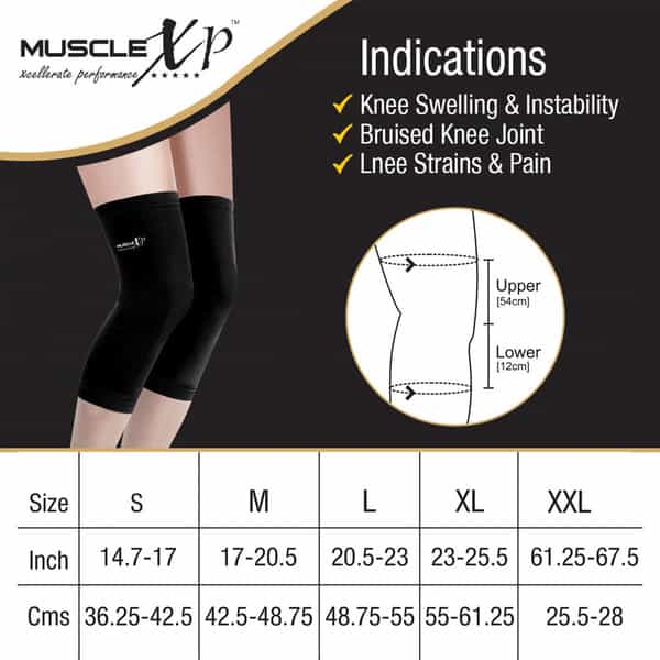 Musclexp Drfitness+ Knee Cap & Brace Knee Compression Support Knee Brace Joint Pain Relief (Large)