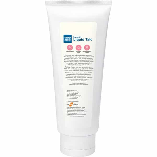 Meemee Baby Liquid Talc Fresh Paraben Free | Fruit Extracts/Infant Velvety Soft Skin (150 G)