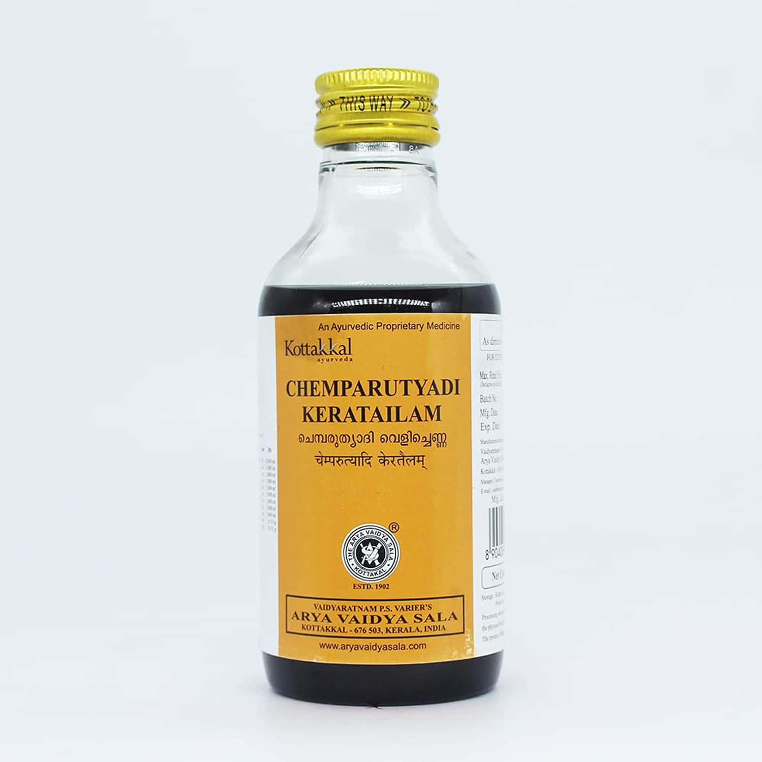 Kottakkal Ayurveda Chemparutyadi Keratailam - 200ml