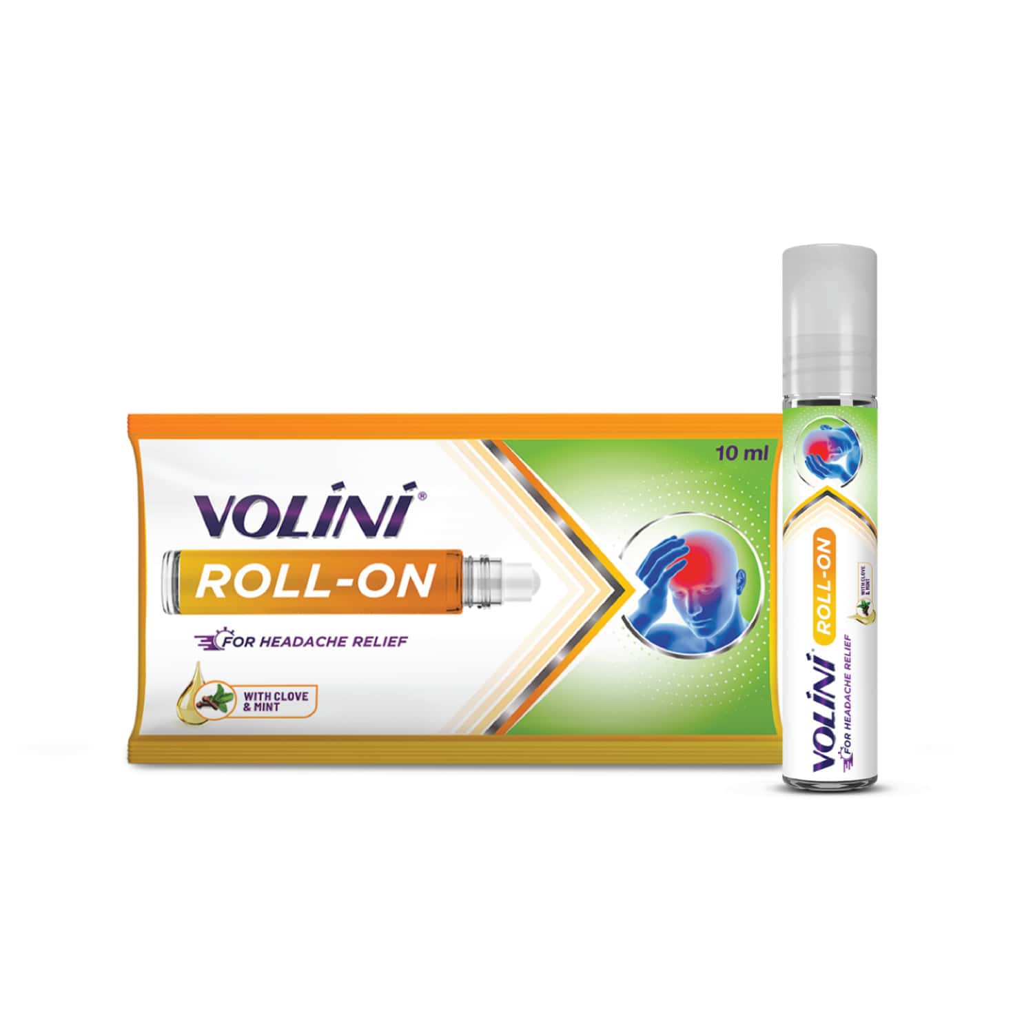 Volini Roll-on | For Headache Relief | With Clove & Mint | 10 Ml