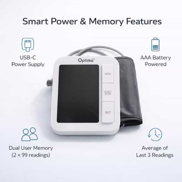 Optima Obp-115 Upper Arm Fully Automatic Digital Bp Monitor