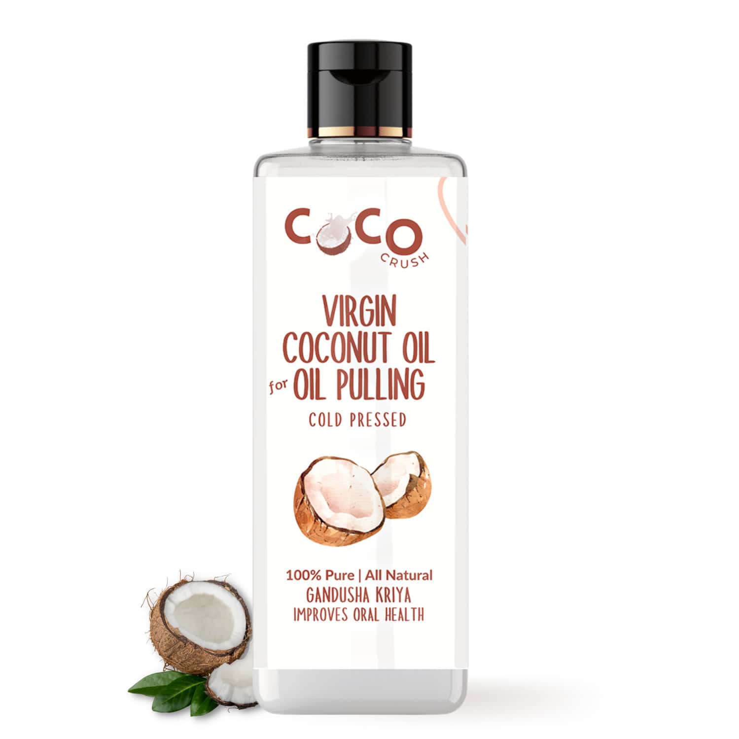 Coco Crush Ayurvedic Coconut Oil For Oil Pulling | Healthy Teeth - 200ml