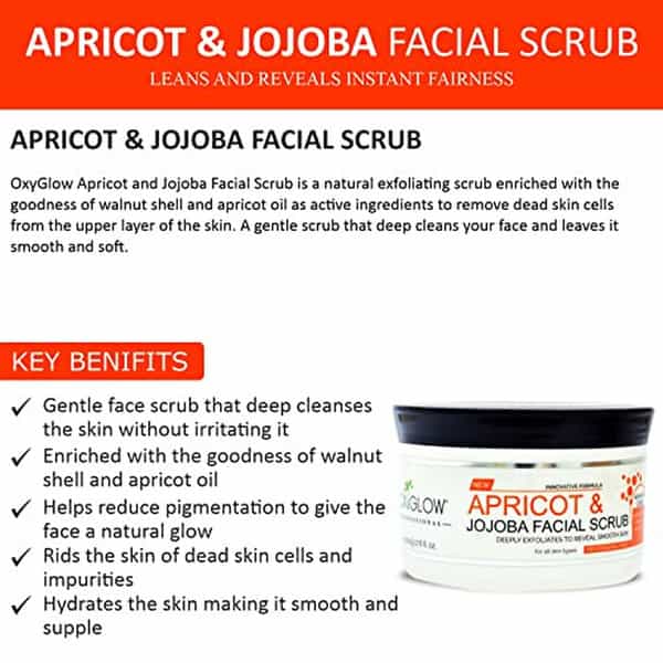 Oxyglow Herbals Apricote & Jojoba Scrub 200 Gram
