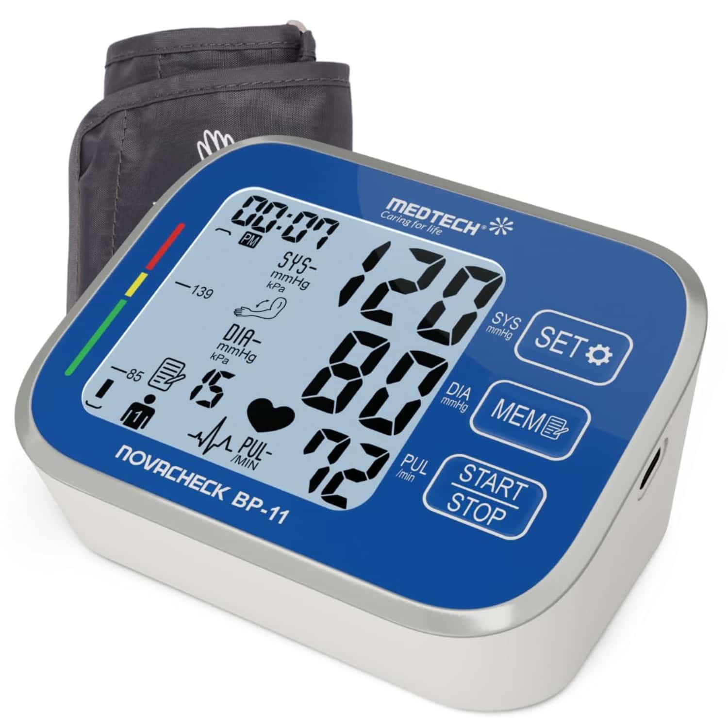 Medtech Bp11bl Fully Automatic Portable Digital Blood Pressure Monitor With Smart Mdd Technology