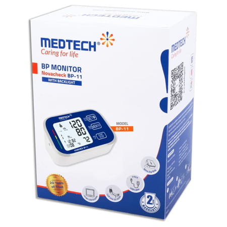 Medtech Bp11bl Fully Automatic Portable Digital Blood Pressure Monitor With Smart Mdd Technology