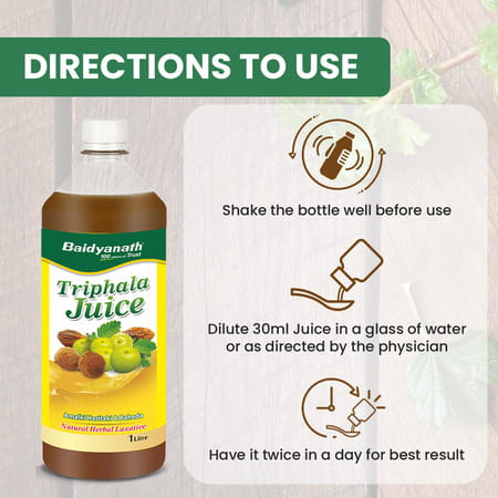 Baidyanath Ayurved Triphala Juice 1L | Digestive Wellness