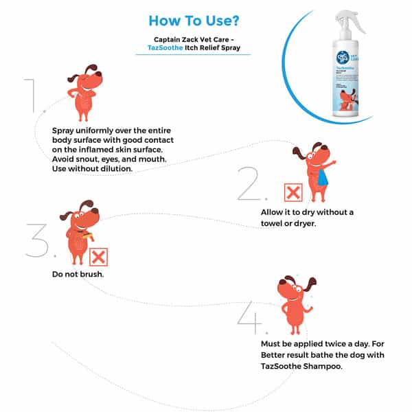 Captain Zack Vet Care - Tazsoothe Itch Relief Shampoo For Dogs 50 Ml
