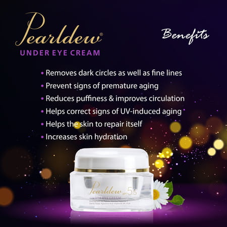 Pearldew Under Eye Cream 30 Gm | With Almond Oil & Butters | Mineral Oil Free (Pack Of 2)